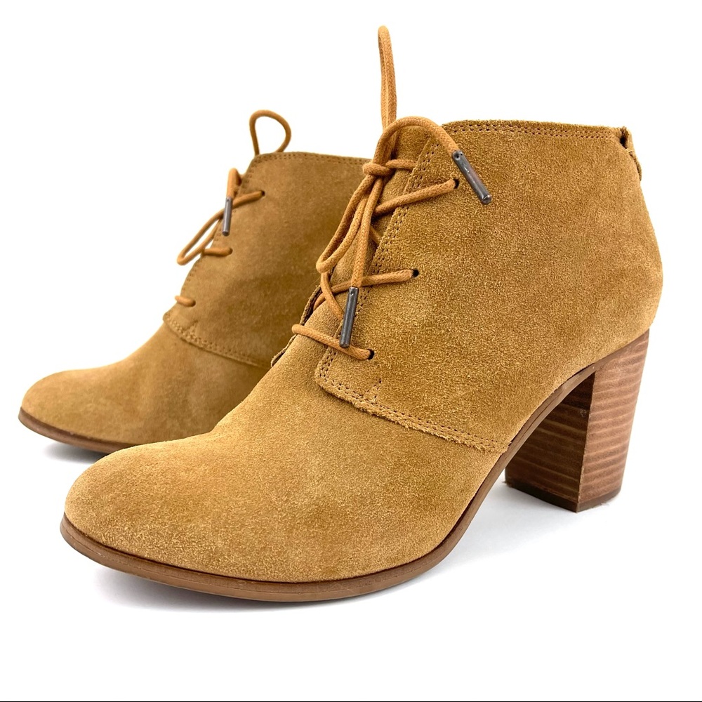 TOMS Lunata Suede Lace-Up Bootie